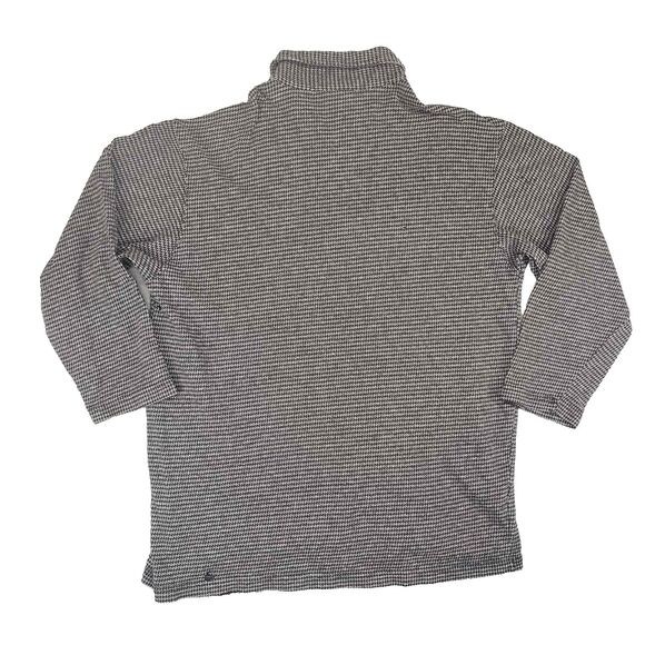 Vintage Rollin Hard Houndstooth 3/4 Sleeve Sweater Mens Large Distressed 1/4 Zip - Picture 2 of 11